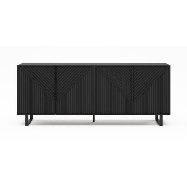 Čierna komoda 201x80x40 cm Peta – Marckeric