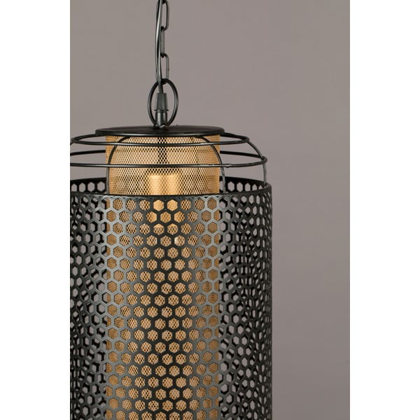 Čierne závesné svietidlo s kovovým tienidlom ø 25.5 cm Archer - Dutchbone-image-4