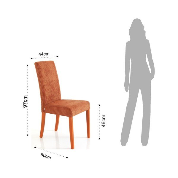 Sada 2 oranžových jedálenských stoličiek Tomasucci Mary-image-1