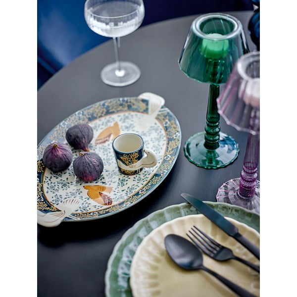 Modré/krémové šálky v súprave 2 ks na espresso z kameniny 55 ml Hezha – Bloomingville-image-3