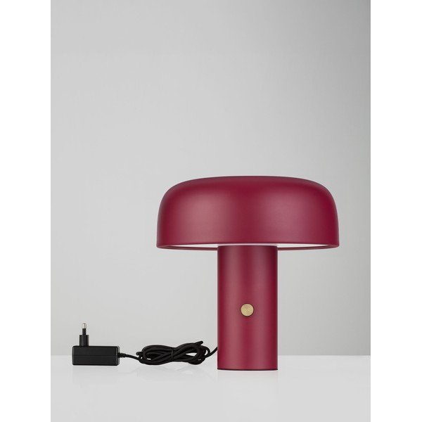 Vínovočervená kovová LED stolová lampa so stmievačom (výška  31 cm) Noelia – Nova Luce-image-2