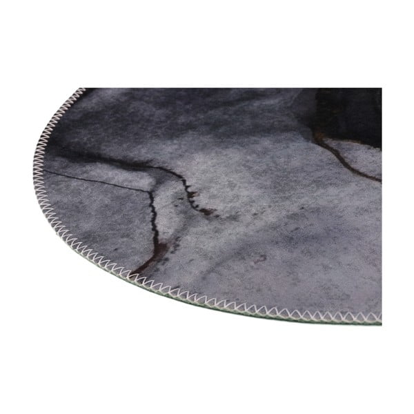 Čierno-biely umývateľný okrúhly koberec ø 120 cm – Vitaus-image-2