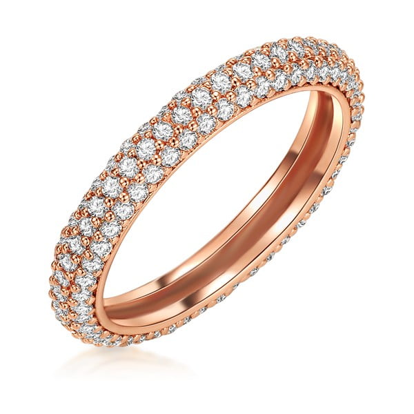 Dámsky prsteň vo farbe ružového zlata Tassioni Nina, 52