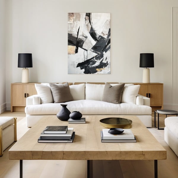 Obraz s ručne maľovanými prvkami 70x100 cm Ash – Styler-image-1