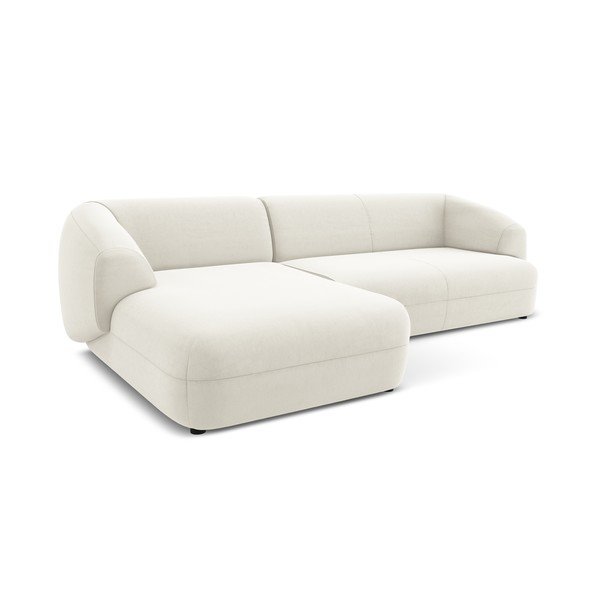 Biela zamatová rohová pohovka (ľavý roh) Moana – Makamii-image-4