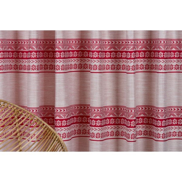 Červeno-béžový záves 140x255 cm Doina – Mendola Fabrics-image-3