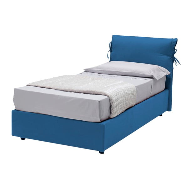 Modrá jednolôžková posteľ s úložným priestorom 13Casa Iris, 90 × 190 cm