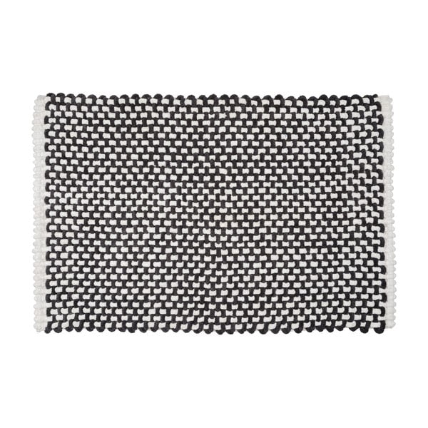 Čiern-obiela textilná kúpeľňová predložka 50x80 cm Covelo – Wenko