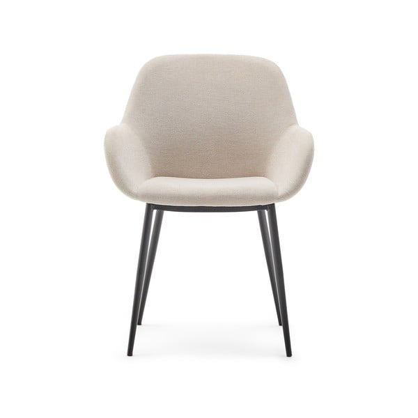 Krémovobiele čalúnené jedálenské kreslo Konna – Kave Home-image-3