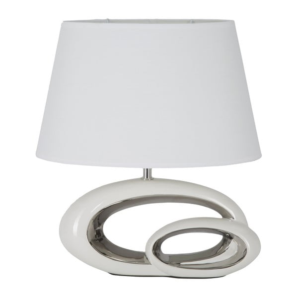 Biela stolová keramická lampa Mauro Ferretti Le Havre, 36 cm