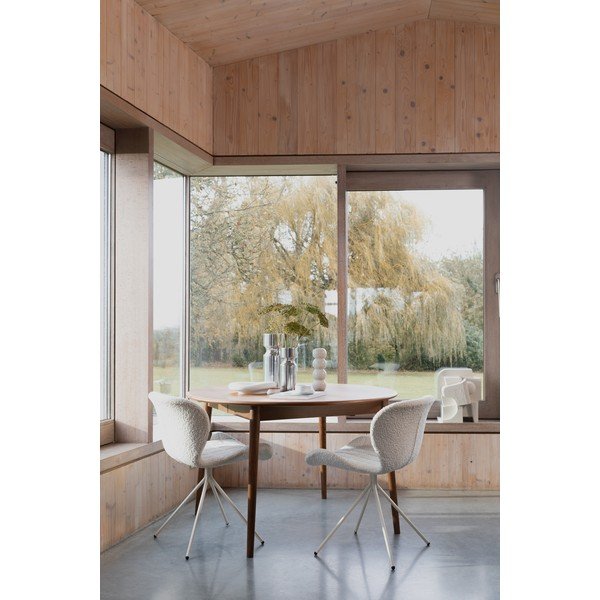 Okrúhly rozkladací jedálenský stôl s prídavnou doskou v dekore orechového dreva ø 120 cm Twist – Zuiver-image-1