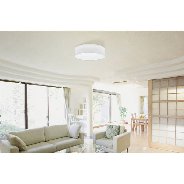 Biele stropné svietidlo s textilným tienidlom PASTERI – EGLO-image-1