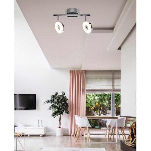 LED stropné svietidlo v lesklej striebornej farbe 27x16 cm Thema – Candellux Lighting-image-1