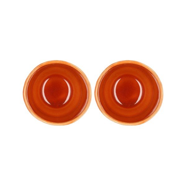 Oranžové hrnčeky na espresso z kameniny v súprave 2 ks 80 ml Styles – Villa Collection-image-1