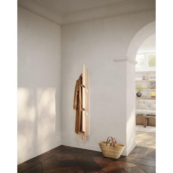 Nástenný vešiak z borovicového dreva v prírodnej farbe 26 cm Keeper – Karup Design-image-3