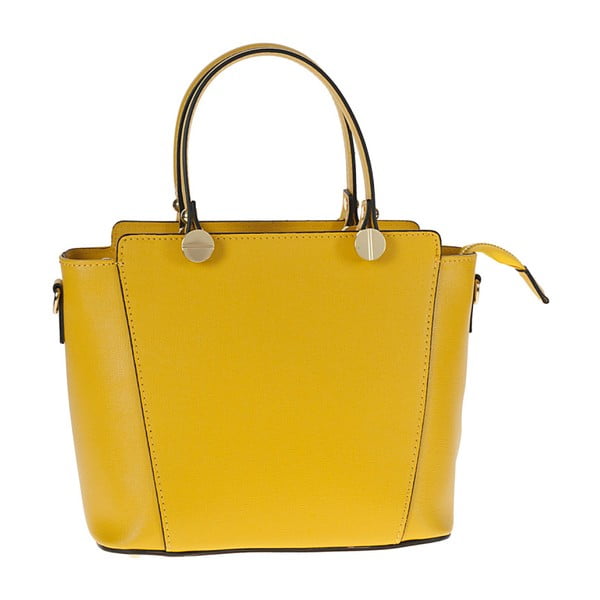 Žltá kožená kabelka Tina Panicucci Tula