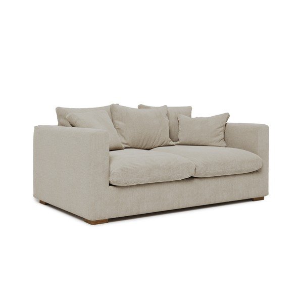 Krémovobiela menčestrová pohovka 175 cm Comfy – Scandic-image-1