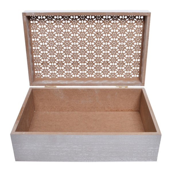 Drevená úložná škatuľa Ewax Runna, 23,5 × 15 × 8 cm