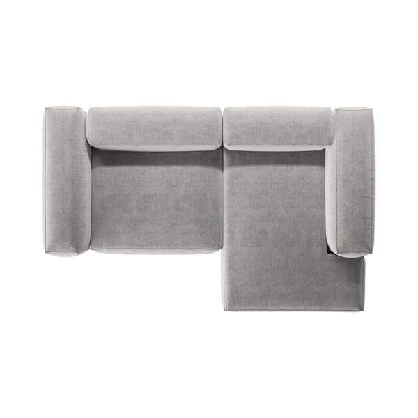 Svetlosivá rohová pohovka (pravý roh/s leňoškou) Bergamo – Cosmopolitan Design-image-3