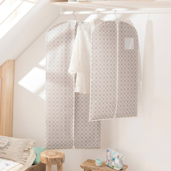 Béžový závesný obal na šaty Compactor, výška 137 cm-image-1