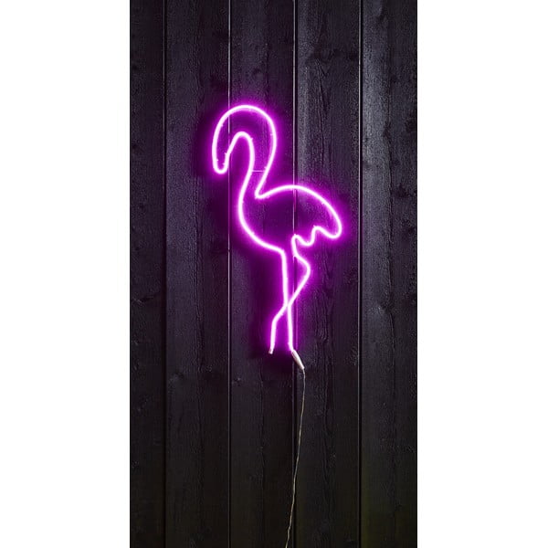 Nástenná neónová svetelná dekorácia Star Trading Flatneon Flamingo, výška 74 cm