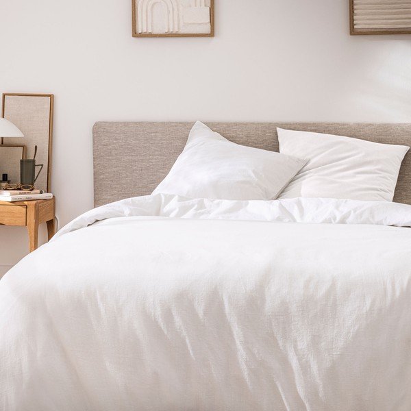 Biele 3-dielne bavlnené obliečky na dvojlôžko/predĺžené 240x220 cm Meline – douceur d'intérieur-image-1