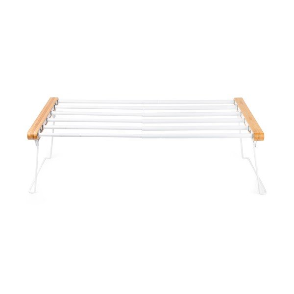 Biela nastaviteľná polička do skrine na oblečenie Compactor Extandable Shelf Rack-image-2