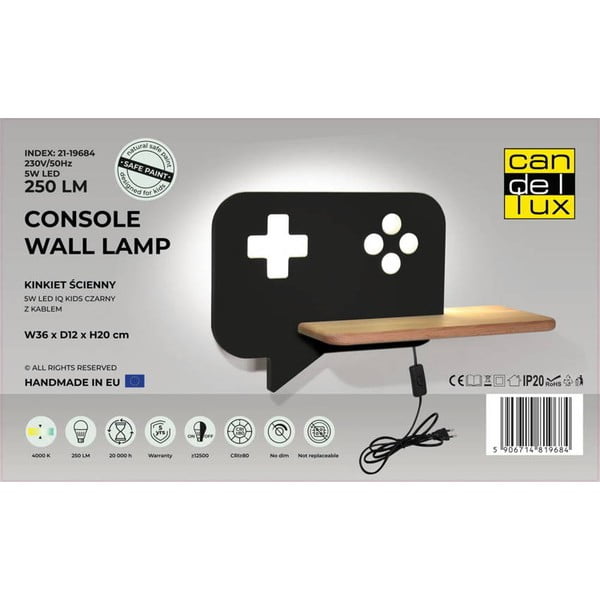Čierne detské svietidlo Console - Candellux Lighting-image-4