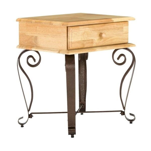 Nočný stolík z dreva z kaučukovníka SOB Constantin