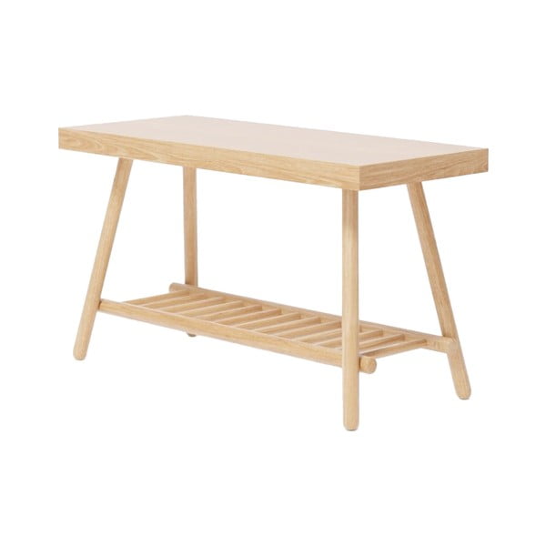 Polička na topánky v dubovom dekore Wireworks Bench 75