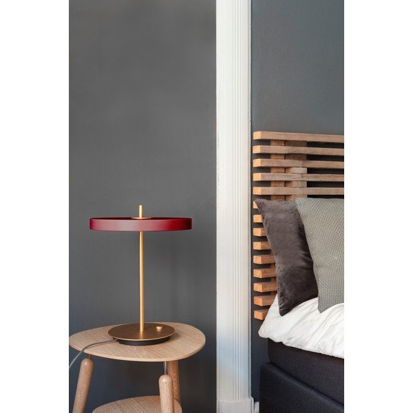 Vínovočervená LED stolová lampa so stmievačom s kovovým tienidlom (výška  41,5 cm) Asteria Table – UMAGE-image-4