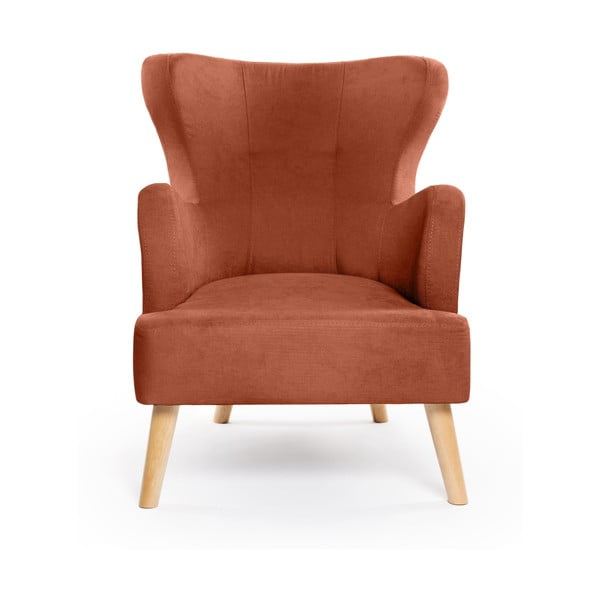 Kreslo ušiak v tehlovej farbe Noemye – Bonami Selection-image-2