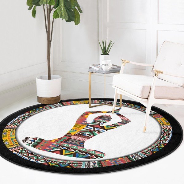 Prateľný okrúhly koberec vhodný pre robotické vysávače ø 80 cm Comfort – Mila Home-image-2