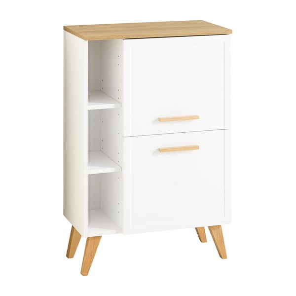 Biela nízka/závesná kúpeľňová skrinka 77x60 cm Quickset 383 – Pelipal-image-2