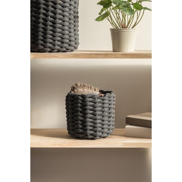 Látkový košík ø 21x17 cm Peach Skin Round S – Bigso-image-1