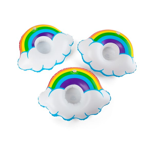 Súprava 3 nafukovacích kruhov na nápoje v tvare dúhy Big Mouth Inc.-image-3