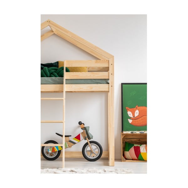 Domčeková poschodová posteľ z borovicového dreva Adeko Mila DMPA, 80 × 180 cm-image-2