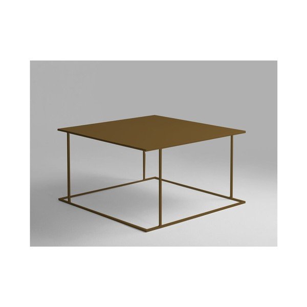 Konferenčný stolík v zlatej farbe Custom Form Walt, 80 × 80 cm-image-1