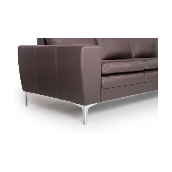 Hnedá kožená pohovka Scandic Twigo, 227 cm-image-2