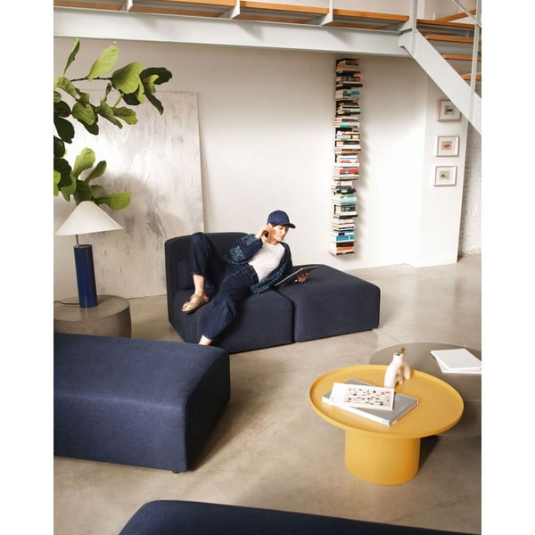 Kovový okrúhly konferenčný stolík v horčicovej farbe ø 72 cm Fleksa – Kave Home-image-3