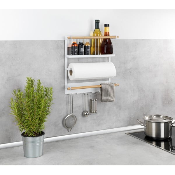 Biely nástenný kuchynský organizér Wenko Magna-image-4