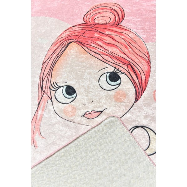 Ružový detský protišmykový koberec Chilam Pretty, 140 x 190 cm-image-2