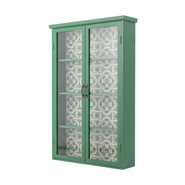 Zelená závesná vitrína z jedlového dreva 81x122x22 cm Hazem – Bloomingville-image-2