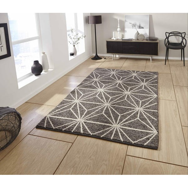 Hnedý ručne tkaný koberec Think Rugs Alpha Brown, 120 x 170 cm