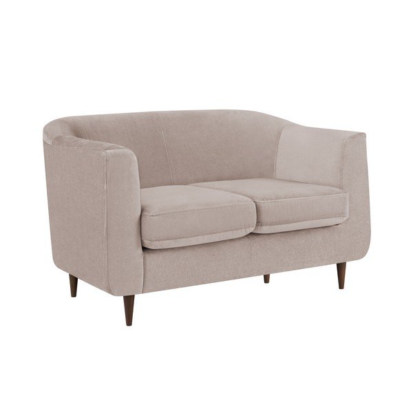 Béžová zamatová pohovka Kooko Home Glam, 125 cm-image-4