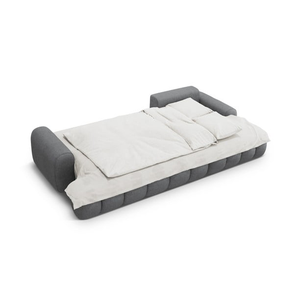 Sivá rozkladacia/s úložným priestorom rohová pohovka (pravý roh/s leňoškou) Linz – Cosmopolitan Design-image-4