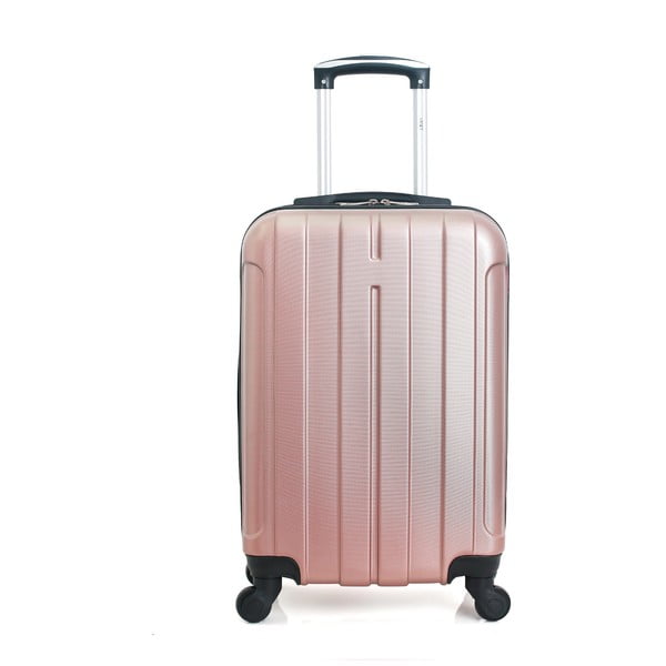 Cestovný kufor vo farbe ružového zlata na kolieskach Hero Fogo, 36 l