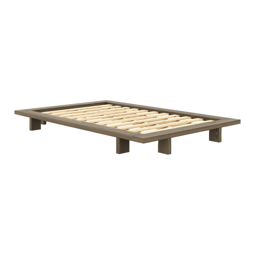 E-shop Hnedá jednolôžková posteľ z borovicového dreva s roštom 120x200 cm Japan – Karup Design