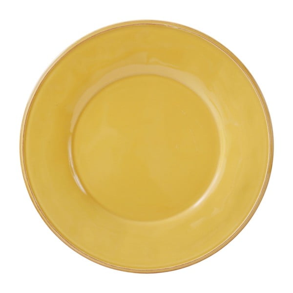 Žltý kameninový tanier Côté Table Const, ⌀ 28,5 cm