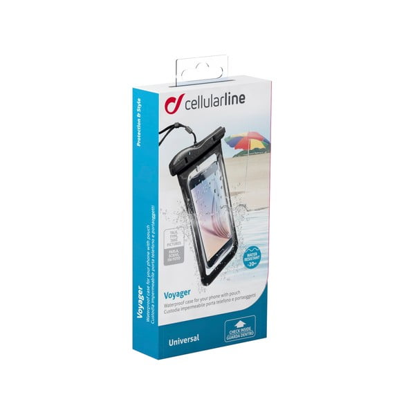 Vodoodolné univerzálne puzdro Cellularline VOYAGER, čierne-image-1